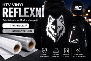 Reflexní nažehlovačka – Texty a Loga