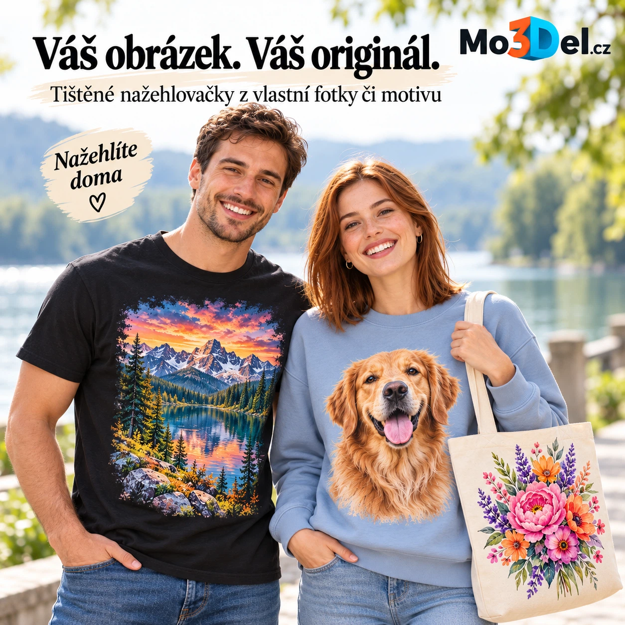 Barevná nažehlovačka z vlastní fotografie