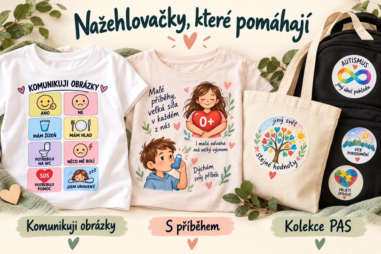 Komunikační a podpůrné nažehlovačky