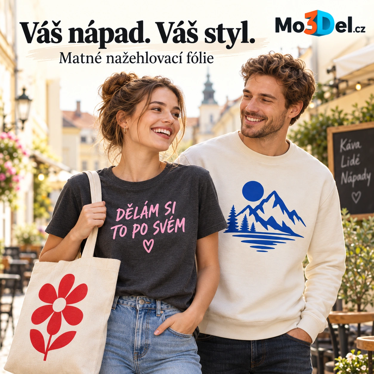 Matné fólie na texty a jednobarevná loga